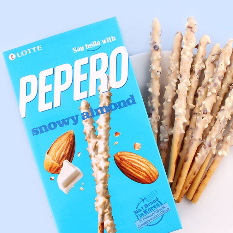 Pepero Snowy Almond CAJA 40 piezas de 37 g c/u
