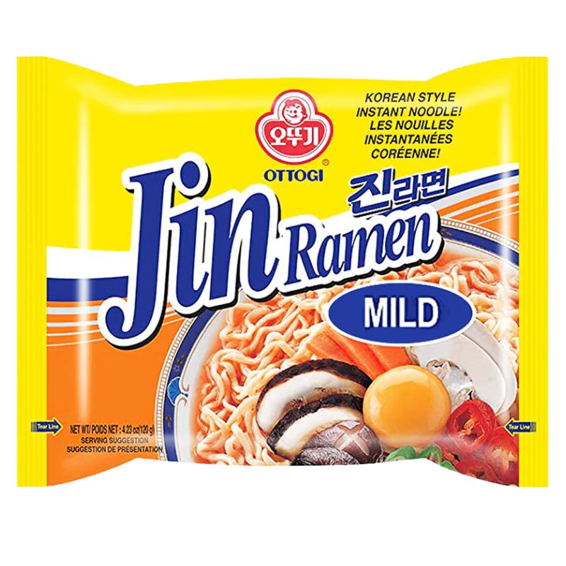 Jin Ramen Mild 5 paquetes de 8 piezas con 120 g c/u total 40