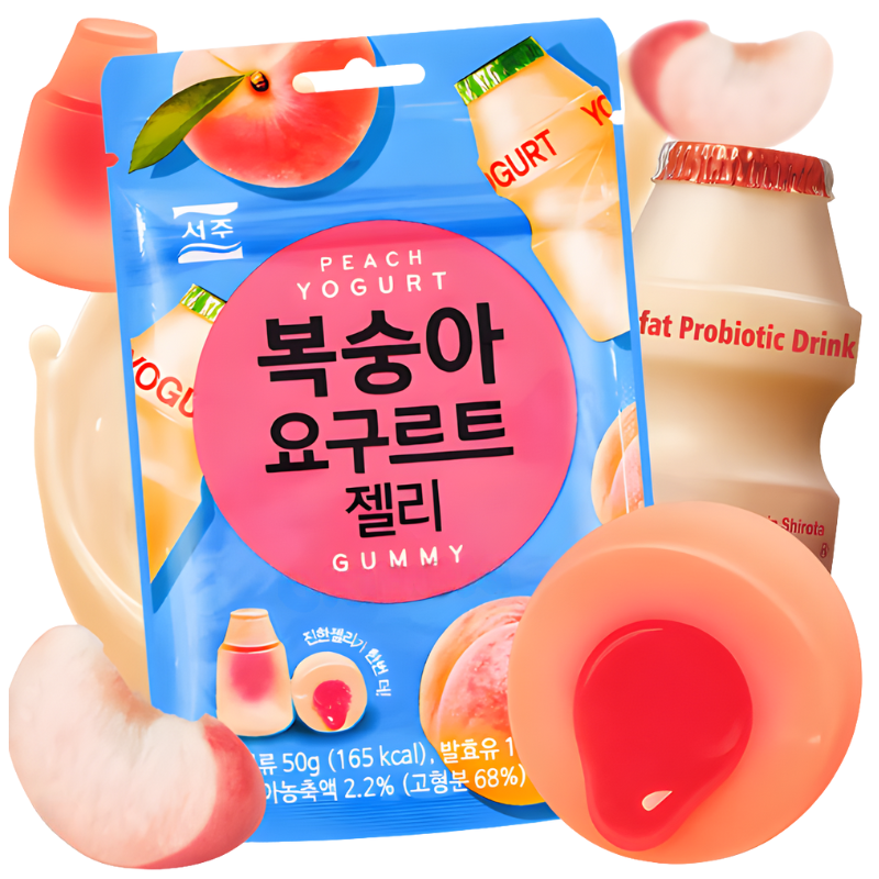 Gomita de Yogurt Durazno 40 piezas de 50 g c/u