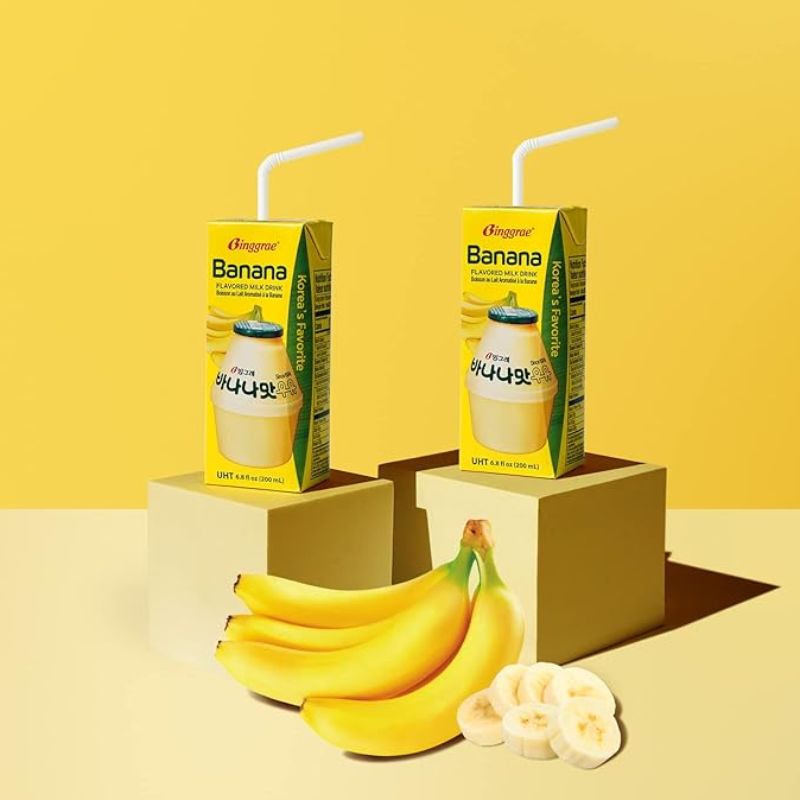 Leche De Plátano CAJA 4 paquetes de 6 piezas con 200 ml c/u un total 24 piezas