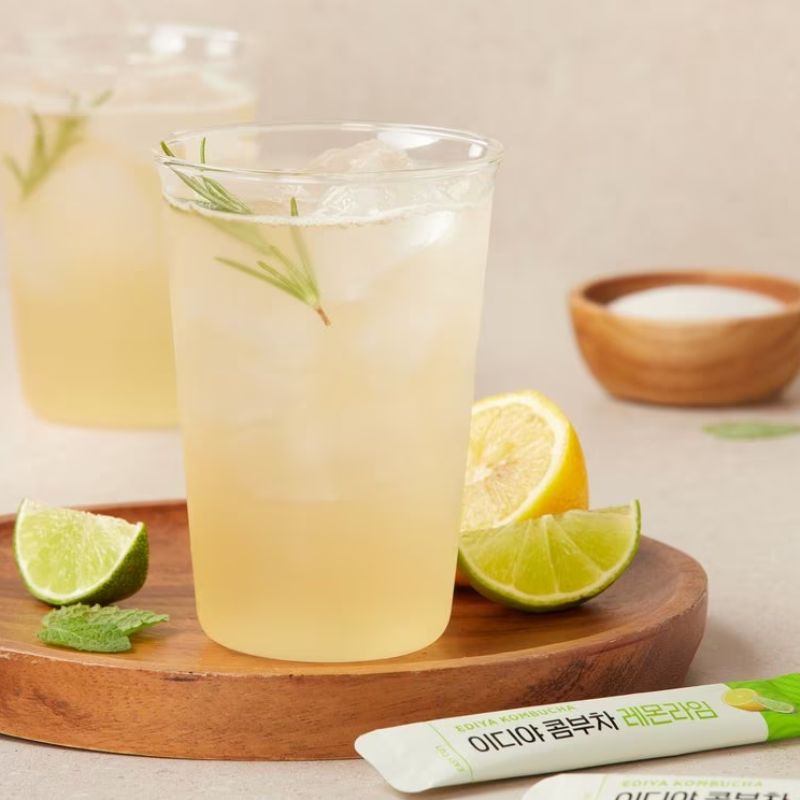 Kombucha Lima Limón CAJA 12 paquetes con 20 sobres de 120 g c/u Total 120