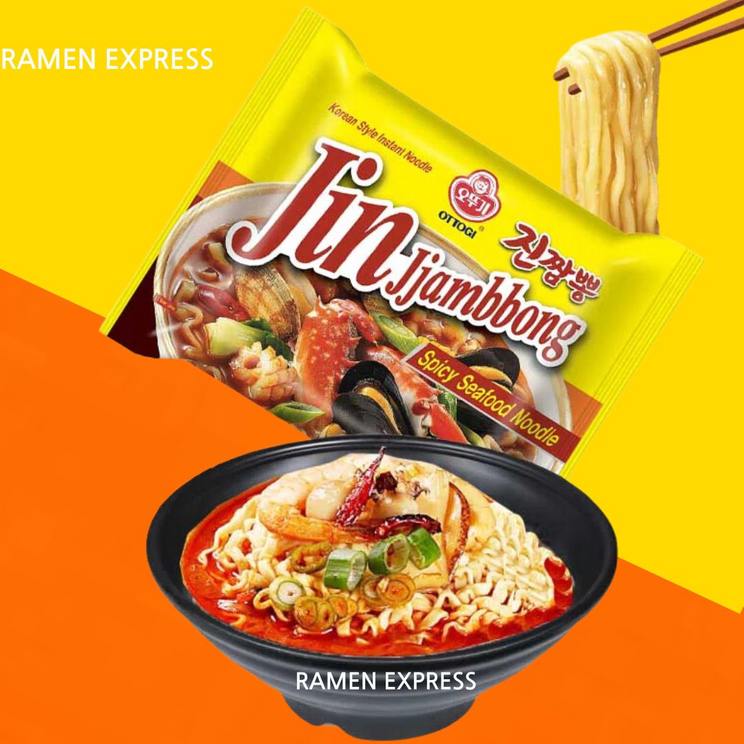 Jin Jjampong CAJA 4 paquetes de 8 piezas con 130 g c/u total 32