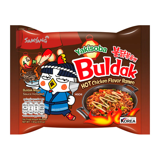 Buldak Yaki Soba CAJA 5 paquetes de 8 piezas con 140 g c/u Total 40