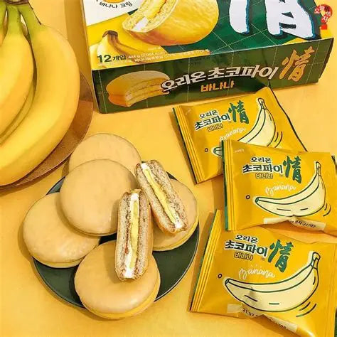 Orion Choco Pie Banana CAJA 8 paquetes de 444 g c/u