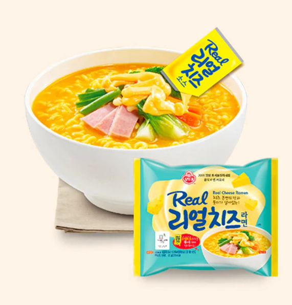 Real Cheese Ramen CAJA 4 paquetes de 8 piezas con 135 g c/u Total 32