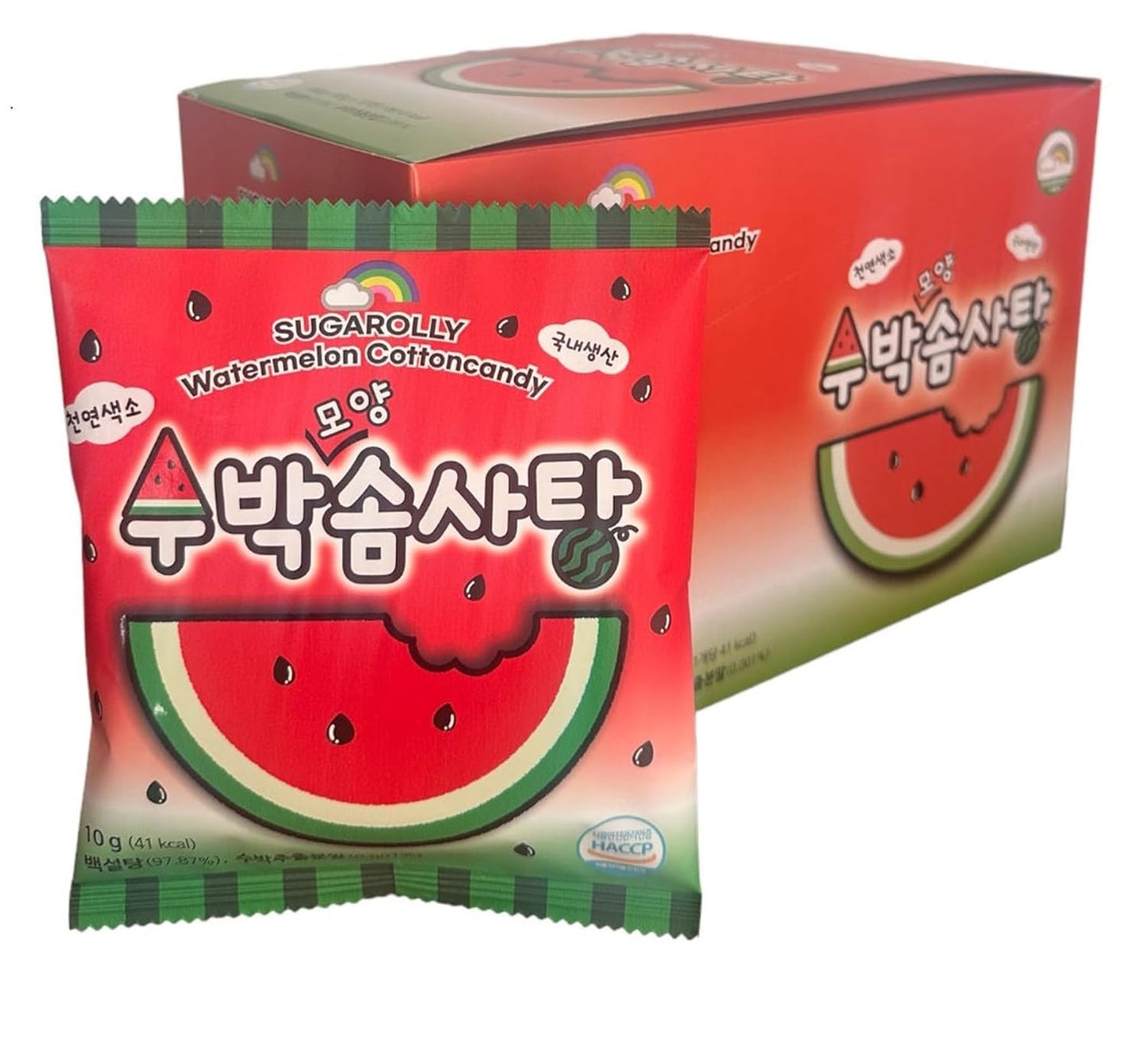 Algodón de Azúcar sabor Sandía CAJA 60 piezas de 10 g c/u