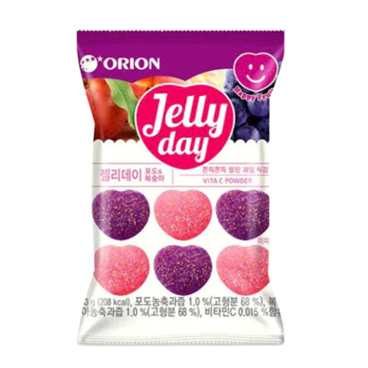 Jelly Day Uva y Durazno CAJA 40 piezas de 76 g c/u