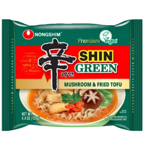 Shin Green Ramen CAJA 4 paquetes de 4 piezas con 125 g c/u total 16 piezas