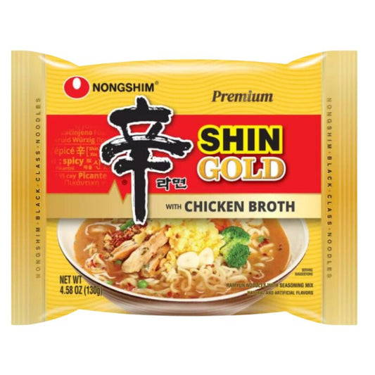 Shin Ramen Gold CAJA 4 Paquetes de 4 piezas con 130 g c/u Total 16