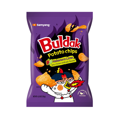 Buldak Potato Chip Habanero CAJA 12 piezas de 120 g c/u