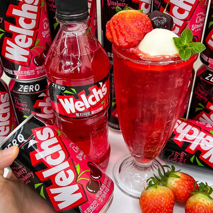 Welch's Zero Cherry Strawberry CAJA 24 piezas de 355 ml c/u