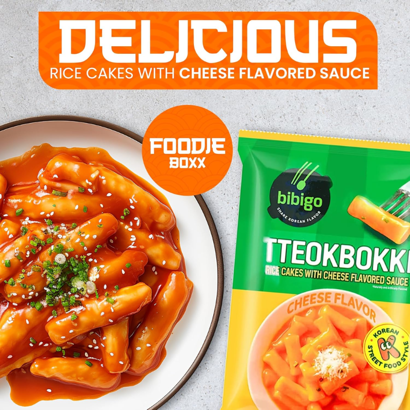 Bibigo Tteopokki Queso Bolsa CAJA 12 piezas de 360 g c/u