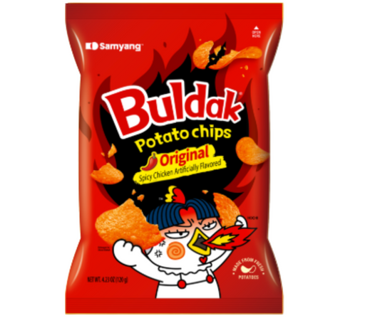 Buldak Potato Chip Original CAJA 12 piezas de 120 g c/u