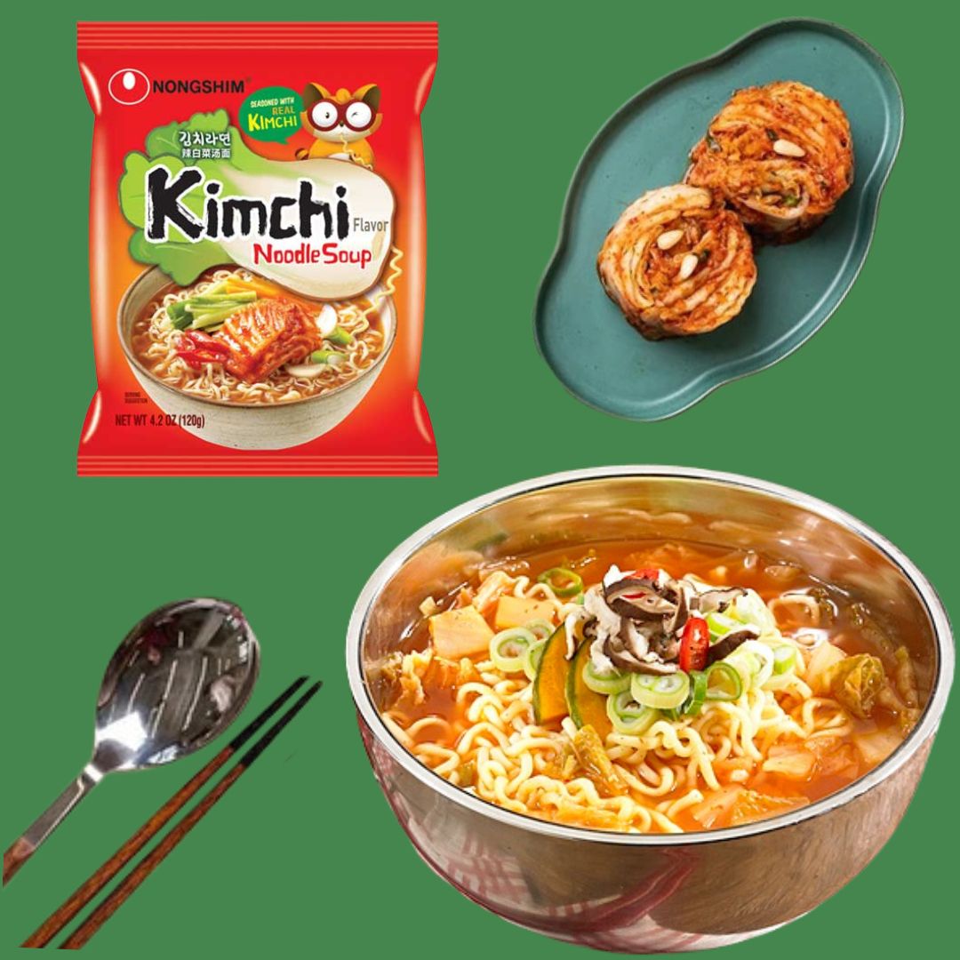 Kimchi Ramen CAJA 4 paquetes con 4 piezas de 120 g c/u Total 16