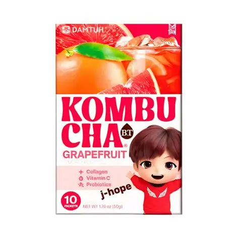BTS Kombucha Toronja CAJA 14 paquetes con 10 sticks c/u Total 140